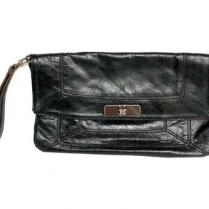 BCBGMaxAzria Black Leather Clutch